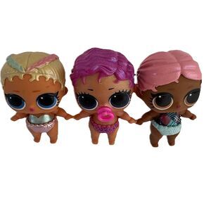 MGA LOL Surprise Little Lil Sisters 1.5” Dolls Lot of 3 Lil Big City BB LIL TOTS